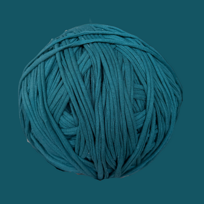 a ball of yarn on a blue background